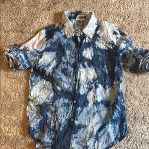 🍍MIMI CHICA TIE DYED PEARL SNAP LONG SLEEVE 🍍SZ SM🍍Pit to pit 19”🍍length 26”🍍